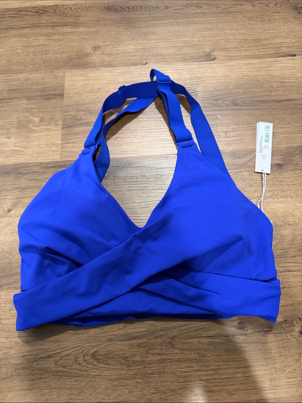 Women’s Blue Wrap Front Sports bra